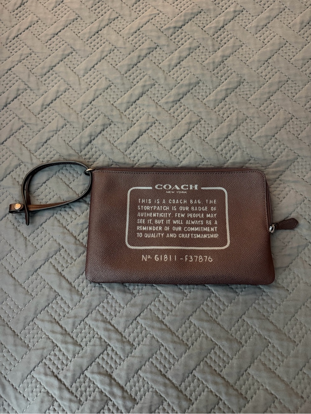 Coach Purple Leather Wristlet